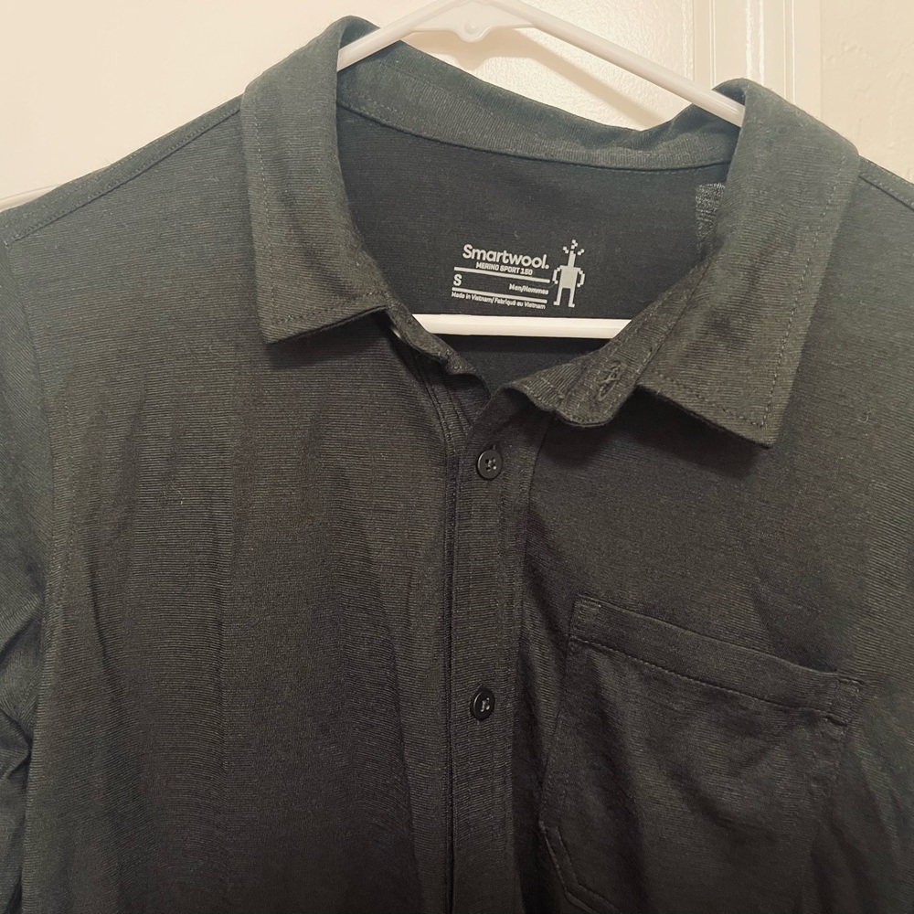 Smartwool Black Casual Button Down Shirt